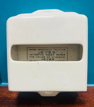 Load image into Gallery viewer, Daliwr papur toiled seramig Vintage oedd ar wal Jeyes, Bristol / Vintage ceramic Jeyes, Bristol, wall mounted toilet roll holder
