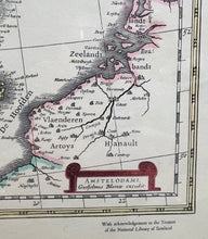 Load image into Gallery viewer, Print o fap William a John Blaeu o Brydain o 1635 mewn hen ffrâm euraidd / Print of William and John Blaeu’s map of Britain from 1635 in a Vintage gold frame