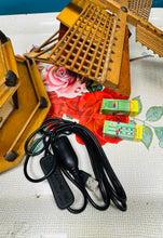 Load image into Gallery viewer, Hen olau Melin Wynt o’r Iseldiroedd wedi ei wneud â llaw yn y 60au a gyda golau newydd tu mewn/ Old handmade Windmill lights from Holland in the 60s with new light fittings