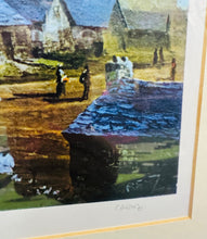 Load image into Gallery viewer, Print Limited Edition ‘Gateway to Caernarfon 1809’ gan yr Artist Grenz (Tom Griffiths) wedi ei fframio yn broffesiynol / Professionally framed Limited Edition print of artist Grenz (Tom Griffiths) drawing of ‘Gateway to Caernarfon 1808’
