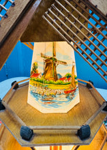 Load image into Gallery viewer, Hen olau Melin Wynt o’r Iseldiroedd wedi ei wneud â llaw yn y 60au a gyda golau newydd tu mewn/ Old handmade Windmill lights from Holland in the 60s with new light fittings