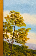 Load image into Gallery viewer, Darlun olew ar ganfas o Bont Borth gan E. Hughes mewn ffrâm aur / Oil on canvas painting of Menai Suspension Bridge in a gold frame