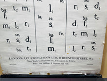 Load image into Gallery viewer, Modiwlator Sol Ffa cerddorol mawr, Hynafol a phrin John Curwen / Large, Rare Antique musical John Curwen Sol Ffa Modulator