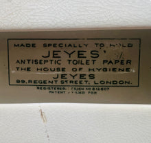 Load image into Gallery viewer, Daliwr papur toiled seramig Vintage oedd ar wal Jeyes, Bristol / Vintage ceramic Jeyes, Bristol, wall mounted toilet roll holder