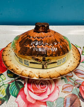 Load image into Gallery viewer, Dysgl menyn Burlington Ware hirgrwn Vintage o’r 30au / Vintage oblong Burlington Ware butter dish from the 30s