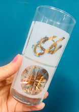 Load image into Gallery viewer, 6 gwydryn tal Retro morwrol Luminarc Ffrengig yn eu bocs gwreiddiol / Retro 6 nautical Luminarc French tumblers in their original box