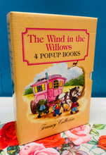 Load image into Gallery viewer, Set o 4 llyfryn pop-up ‘The Wind in the Willows’ Vintage o 1988 / Set of 4 Vintage pop-up ‘The Wind in the Willows’ book from 1988