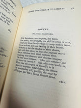 Load image into Gallery viewer, Llyfr ‘Poems of Shelley’ lledr Hynafol wedi argraffu yn 1908 gan Macmillan & co / Antique leather ‘Poems of Shelley’ book published by Macmillan & co in 1908
