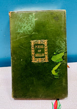 Load image into Gallery viewer, Llyfr ‘Poems of Shelley’ lledr Hynafol wedi argraffu yn 1908 gan Macmillan & co / Antique leather ‘Poems of Shelley’ book published by Macmillan & co in 1908