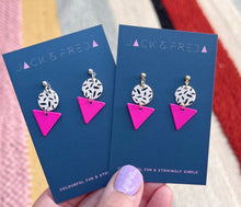 Load image into Gallery viewer, Clustlysau Mini Memphis Jack & Freda / Jack & Freda Mini Memphis Earrings