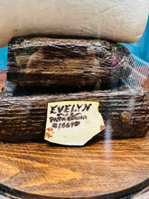 Load image into Gallery viewer, Asgerfiad Evelyn, llong a aeth i Batagonia yn y 19fed Ganrif, ar asgwrn mewn Cromen Wydr gan Carwyn Jones / Evelyn, a ship that went to Patagonia in the 19th Century, Scrimshaw by hand on bone and in a Glass Dome by Carwyn Jones