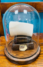 Load image into Gallery viewer, Asgerfiad Evelyn, llong a aeth i Batagonia yn y 19fed Ganrif, ar asgwrn mewn Cromen Wydr gan Carwyn Jones / Evelyn, a ship that went to Patagonia in the 19th Century, Scrimshaw by hand on bone and in a Glass Dome by Carwyn Jones