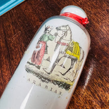 Load image into Gallery viewer, Rholbren wydr gwyn Hynafol wedi ei addurno gyda gwahanol ddarluniau o’r 1860au / Antique milk glass rolling pin decorated with various drawings from the 1860s
