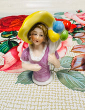 Load image into Gallery viewer, Hanner Ladi seramig pin cushion Vintage / Vintage ceramic Antique half Lady pin cushion

