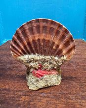 Load image into Gallery viewer, Inkwell Hynafol ac unigryw celf morwrol Ffrengig / Antique and unique French Sailor Artseashell inkwell
