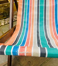 Load image into Gallery viewer, ‘Deckchair’ Vintage gyda defnydd streipiog / Vintage striped fabric deckchair
