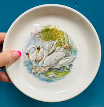 Load image into Gallery viewer, Plat elyrch ‘Midwinter’ bychan Vintage / Small Vintage ‘Midwinter’ swan scene plate
