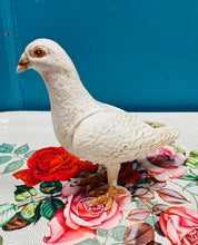 Load image into Gallery viewer, Ffigwr colomen wen cast iron yn sefyll / Cast iron standing white dove figure

