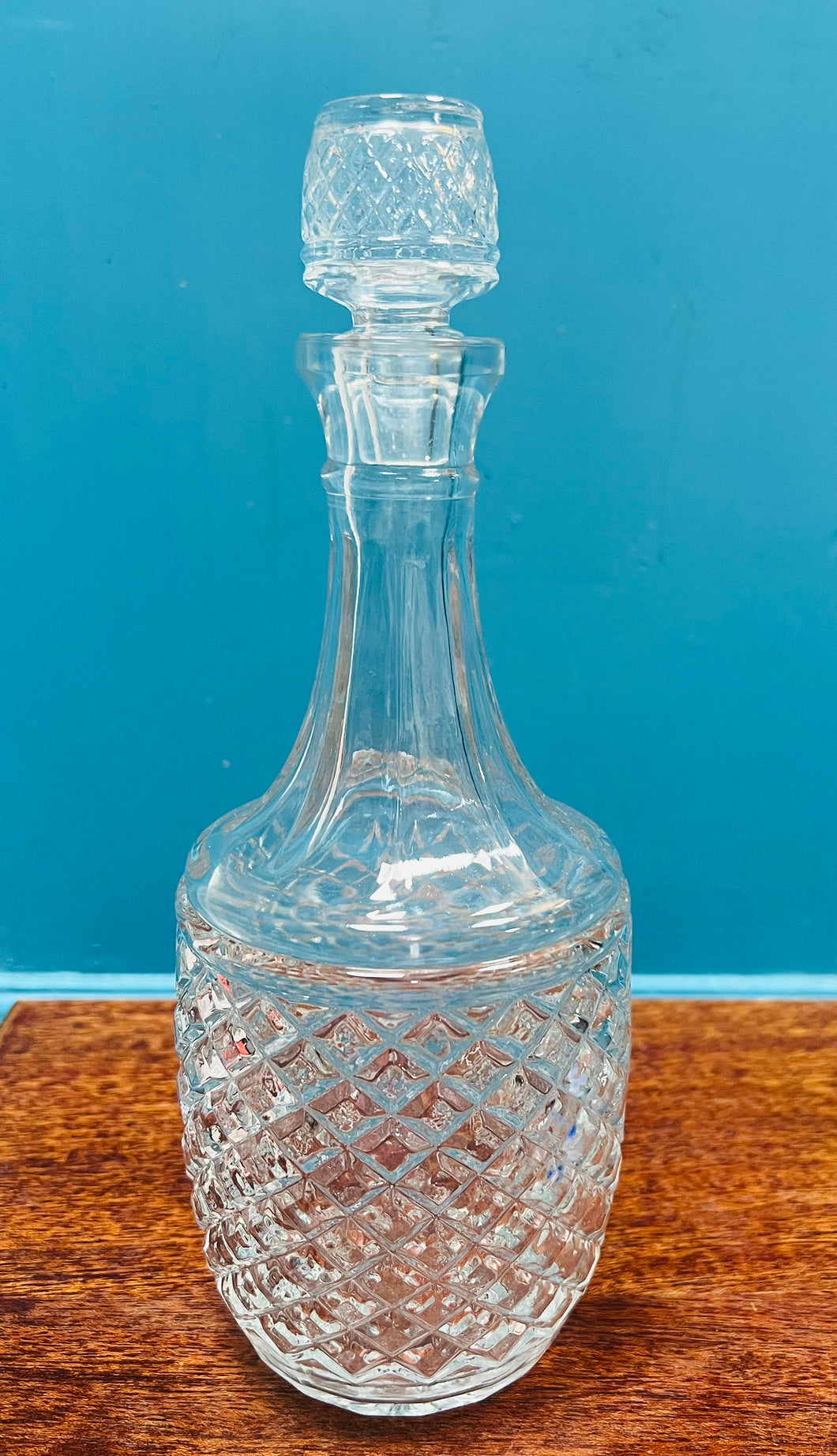 Decanter gwydr Retro o’r 70au / Retro glass decanter from the 70s