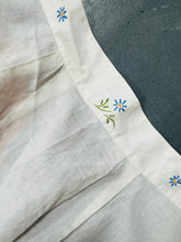 Load image into Gallery viewer, Ffedog Hanner Vintage Retro linen ffrwythau wedi eu gwnio â llaw yn y 60au / Vintage Retro linen hand sewn fruit half apron from the 60s
