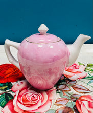 Load image into Gallery viewer, Tebot pinc bychan Hynafol ‘A present from Pwllheli’ / Antique ’A present from Pwllheli’ small pink teapot
