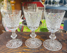 Load image into Gallery viewer, Set o 3 gwydryn crisial Vintage port / sherry / Set of 3 crystal port / sherry glasses
