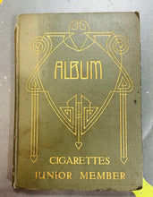 Load image into Gallery viewer, Album Vintage yn llawn cardiau sigaret ‘Junior Member’ o’r 30au / Vintage album full of ‘Junior Member’ cigarette cards from the 30s
