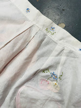 Load image into Gallery viewer, Ffedog Hanner Vintage Retro linen ffrwythau wedi eu gwnio â llaw yn y 60au / Vintage Retro linen hand sewn fruit half apron from the 60s
