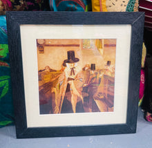 Load image into Gallery viewer, Print Vintage o ddarlun enwog ‘Salem’ o 1908 gan Sydney Curnow Vosper mewn ffrâm ddu / Vintage print of the famous 1908 painting ‘Salem’ by Sydney Curnow Vosper in a black frame
