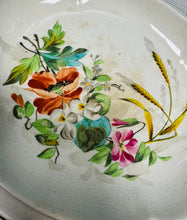 Load image into Gallery viewer, Plat gweini hirgrwn Hynafol wedi ei beintio â llaw / Hand painted Antique oval serving plate
