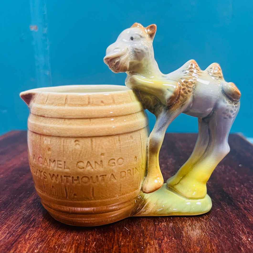 Jwg Hornsea Pottery prin ‘A Camel can go 8 days without a drink’ / Rare ‘A Camel can go 8 days without a drink’ Hornsea Pottery jug