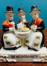 Load image into Gallery viewer, Ffigwr ‘Welsh Tea Party’ tair Ladi Cymreig Hynafol o’r 19fed ganrif / Antique ‘Welsh Tea Party’ three Welsh Ladies figure from the 19th century
