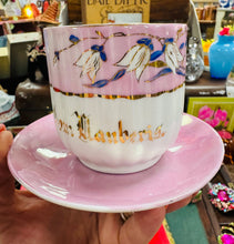 Load image into Gallery viewer, Cwpan a soser hynafol ‘A present from Llanberis’ / Antique ‘A present from Llanberis’ cup and saucer
