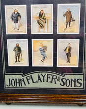 Load image into Gallery viewer, 12 cerdyn ‘Players Cigarettes’ cymeriadau Charles Dickens Vintage wedi eu fframio / 12 Framed Vintage ‘Players Cigarettes’ Charles Dickens characters cards
