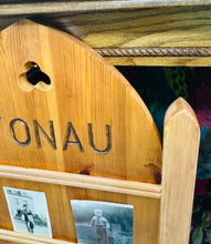 Load image into Gallery viewer, Bwrdd Tonau wedi ei wneud â llaw allan o bren Pîn / Hanging Tonau board made by hand out of Pine wood
