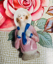 Load image into Gallery viewer, Hanner Ladi seramig pin cushion Vintage / Vintage ceramic Antique half Lady pin cushion
