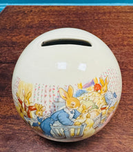 Load image into Gallery viewer, Cadw Mi Gei ‘Bunnykins Celebrate your Christening’ Royal Doulton o’r 80au /   Royal ‘Bunnykins Celebrate your Christening’ Money Box from the 80s
