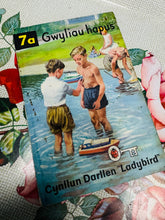 Load image into Gallery viewer, Llyfr Ladybird Cymraeg ‘Gwyliau Hapus’ Vintage o 1971 / Welsh Vintage ‘Gwyliau Hapus’ Ladybird book from 1971

