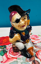 Load image into Gallery viewer, Toby Jug Vintage Staffordshire Long John Silver wedi’i beintio â llaw / Vintage Staffordshire hand painted Long John Silver Toby Jug

