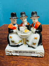 Load image into Gallery viewer, Ffigwr ‘Welsh Tea Party’ tair Ladi Cymreig Hynafol o’r 19fed ganrif / Antique ‘Welsh Tea Party’ three Welsh Ladies figure from the 19th century
