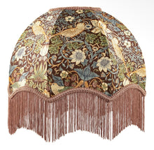 Load image into Gallery viewer, Cysgodlen lamp print William Morris mewn arddull Fictoraidd / Victorian designed William Morris print lampshade
