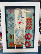 Load image into Gallery viewer, Ffrâm Lisa y Ladi Gymreig wedi’i frodio â llaw / Framed hand embroidered Lisa the Welsh Lady
