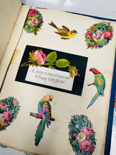 Load image into Gallery viewer, Llyfr Scrap 30 tudalen Hynafol Fictoraidd / Antique Victorian 30 page Scrap Book
