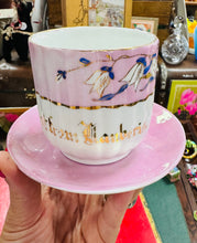Load image into Gallery viewer, Cwpan a soser hynafol ‘A present from Llanberis’ / Antique ‘A present from Llanberis’ cup and saucer
