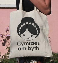 Load image into Gallery viewer, Tote Bag ‘Cymraes am Byth’ / ‘Cymraes am Byth’ Tote Bag
