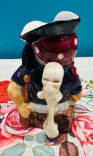 Load image into Gallery viewer, Toby Jug Vintage Staffordshire Long John Silver wedi’i beintio â llaw / Vintage Staffordshire hand painted Long John Silver Toby Jug
