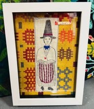 Load image into Gallery viewer, Ffrâm Lowri y Ladi Gymreig wedi’i frodio â llaw / Framed hand embroidered Lowri the Welsh Lady
