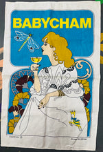Load image into Gallery viewer, Llian sychu llestri Babycham linen Vintage o’r 70au / Vintage linen Babycham tea towell from the 70s
