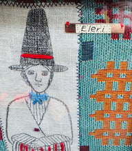 Load image into Gallery viewer, Ffrâm Eleri y Ladi Gymreig wedi’i frodio â llaw / Framed hand embroidered Eleri the Welsh Lady

