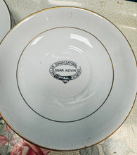 Load image into Gallery viewer, Platiau a soseri Hynafol ‘Welsh Congregational Church Soar Nevin’ / ‘Welsh Congregational Church Soar Nevin’ Antique plates and saucers

